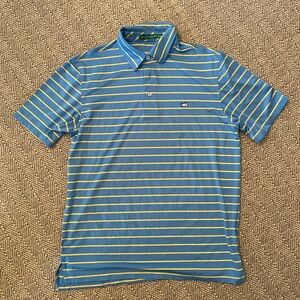 Southern Tide Blue and Yellow Polo Shirt